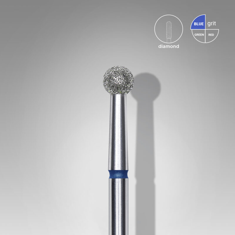 Diamant-Nagelbohrer, "Kugel", blau, Kopfdurchmesser 3,5 mm